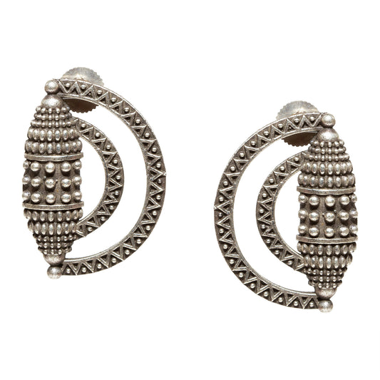 Analyzing image  Bindhani-Oxidised-Silver-Earrings-For-Women-Girls