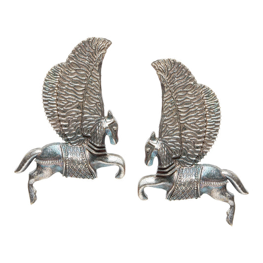 Bindhani-Oxidised-Silver-Look-alike-Flying-Horse-Studs-Earrings-For-Women-Girls