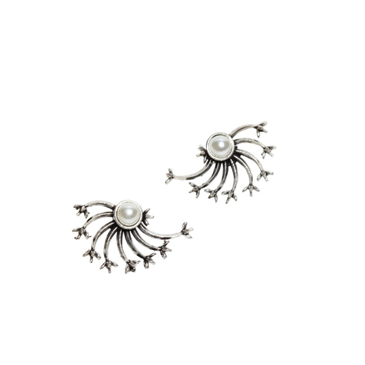 Bindhani-Oxidized-Silver-Finish-Stud-Earrings