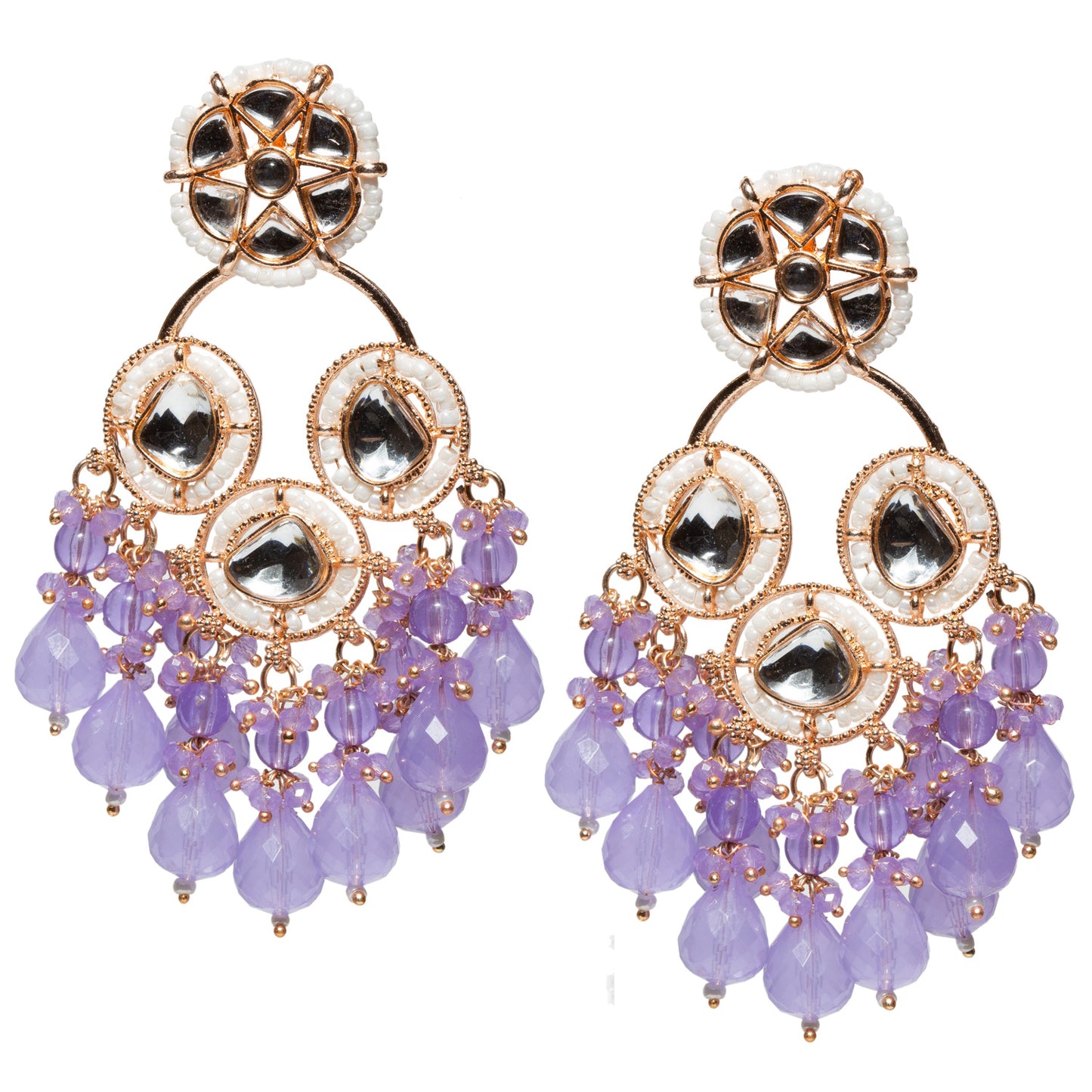 Bindhani-Purple-Color-Drop-Long-Kundan-Earrings-For-Women-and-Girls