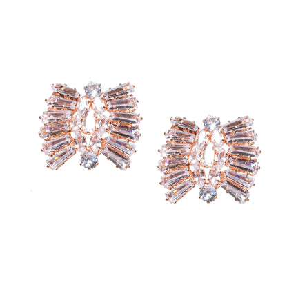 AD Stones Big Statement Studs Earrings