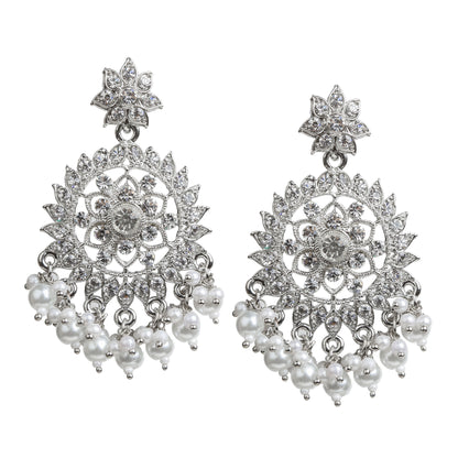 Bindhani-Silver-Plated-Hand-Crafted-Pearl-Drop-White-Stone-Earrings-For-Women