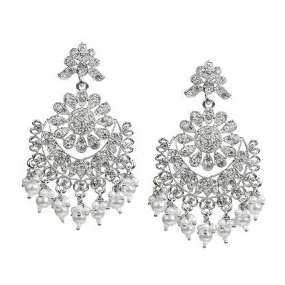 Bindhani-Silver-Plated-Hand-made-Pearl-Drop-White-Stone-Earrings-For-Women