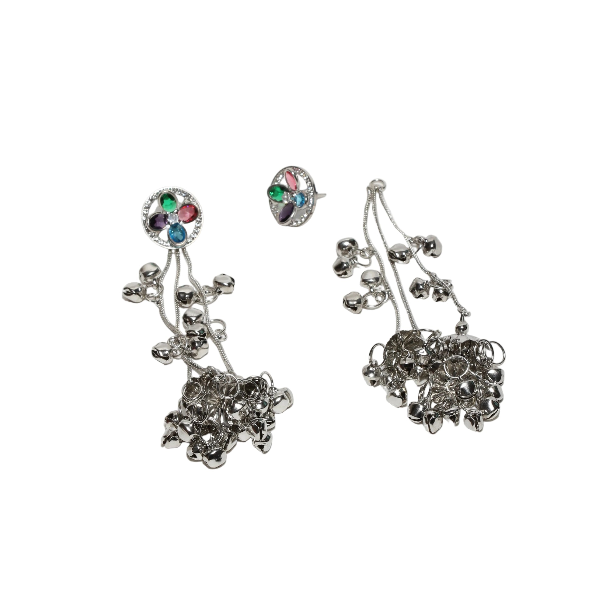 Bindhani-Silver-Tone-Long-Kashmiri-Jhumkai-Earrings