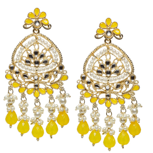 Bindhani-TraditionalGold-Plated-Yellow-Long-Pearl-Drop-Kundan-Stone-Chandbali-Earrings-For-Women-and-Girls