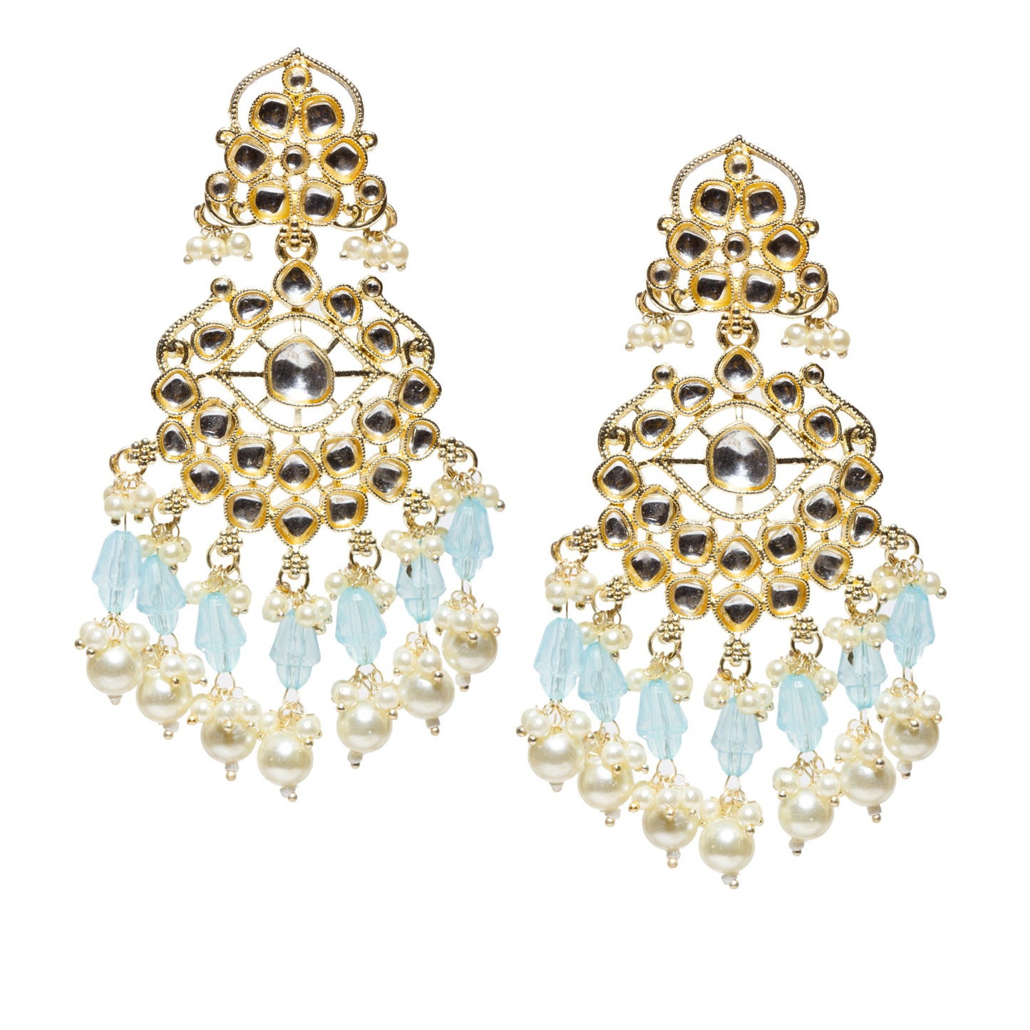 Bindhani-gold-plated-kundan-Pearl-Drop-Stone-white-Beads-Turquoise-earring-women-girls