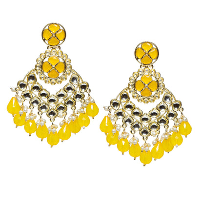 Bindhani-gold-plated-kundan-pearl-drop-white-Yellow-stone-chandbli-earring-women-girls