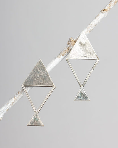 Bindhani oxidized dangler kite shaped earrings for women