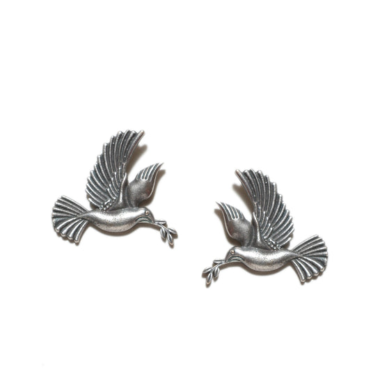 Dove-India-Bird-Oxidized-Silver-Stud-Earrings-For-Women