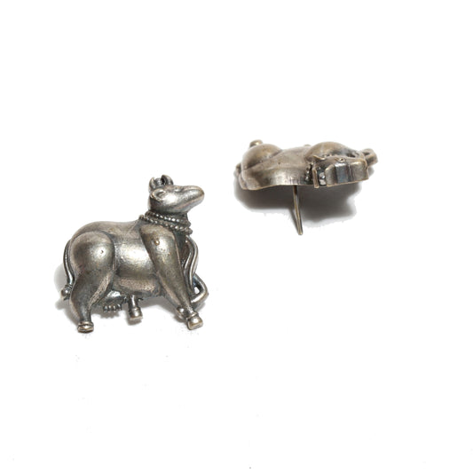 Bull Stud Oxidized Earrings