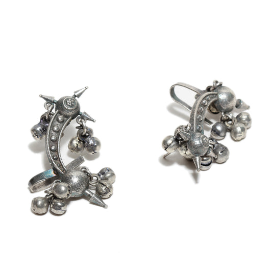 Silver Plated Ghungroo Ear cuff