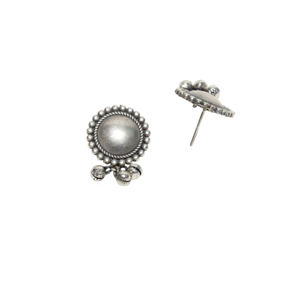 Oxidized Silver Small Studs Earrings