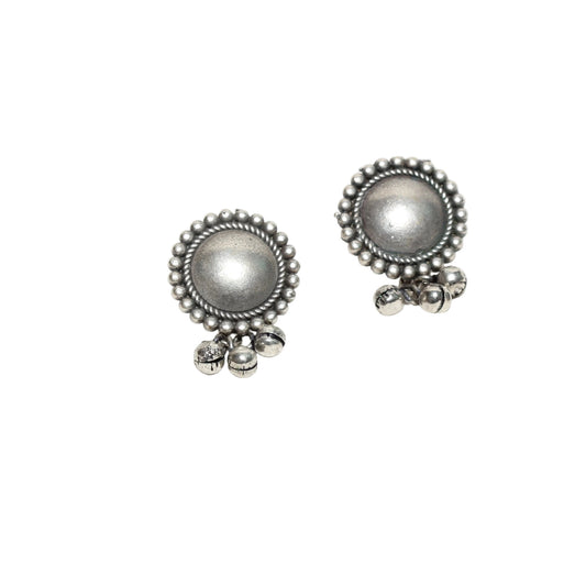 Bindhani-Oxidised-Silver-Small-Stud-Ghuguro-Earrings