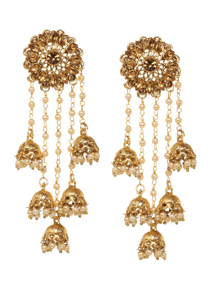 Bahubali Earrings Jhumka With Latkan