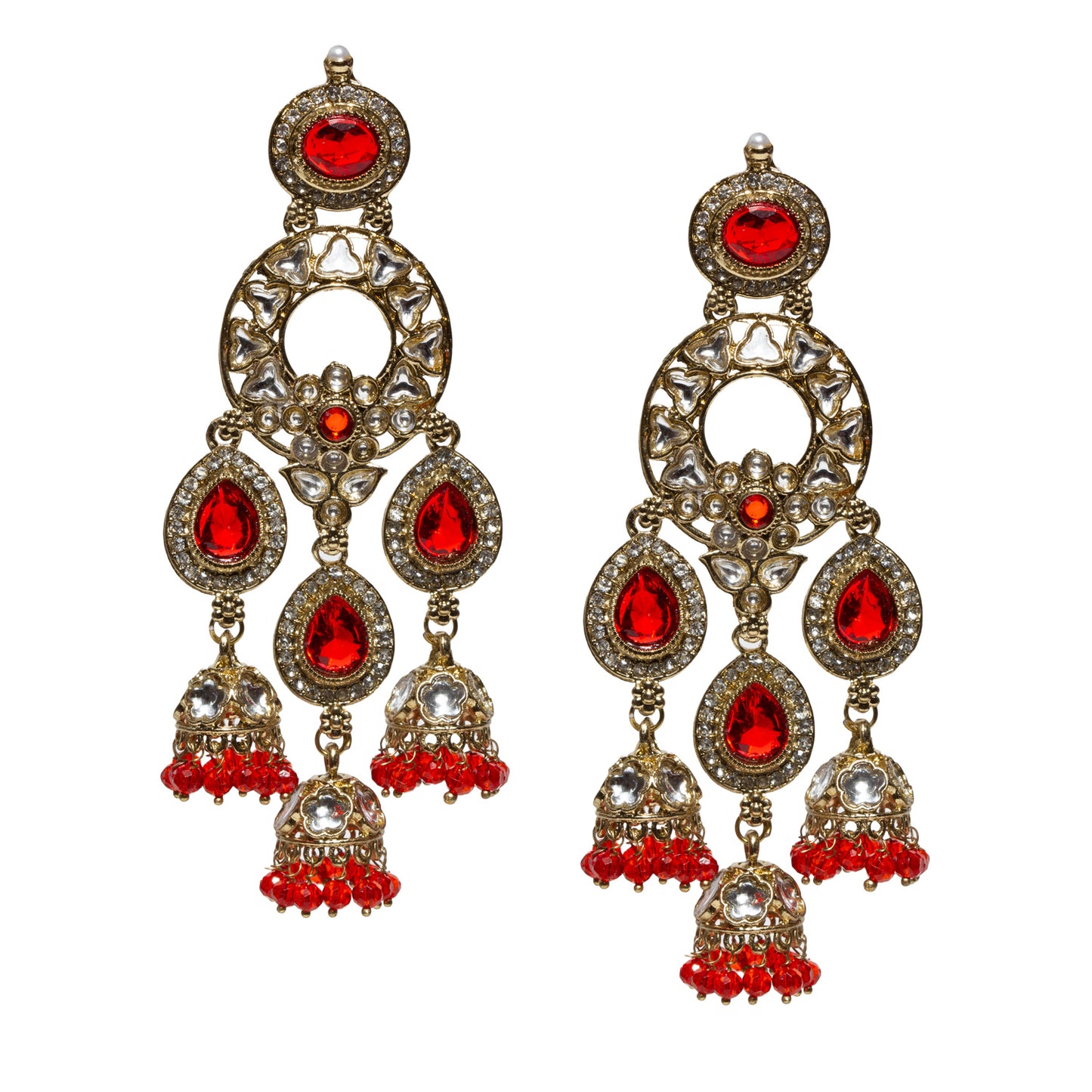 bindhani-Antique-Mehandi-Toned-CZ-Kundan-Stone-Color-Beads-Red-Long-Dangler-Jhumka-Earrings-For-Women