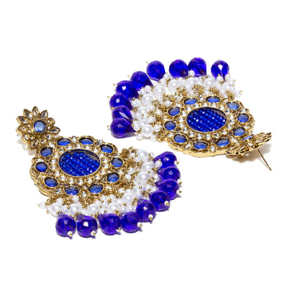 bindhani-antique-mehandi-gold-plated-kundan-white-beads-stone-crystal-drop-blue-earring-women-girls