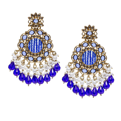 bindhani-antique-mehandi-gold-plated-kundan-white-beads-stone-crystal-drop-blue-earring-women