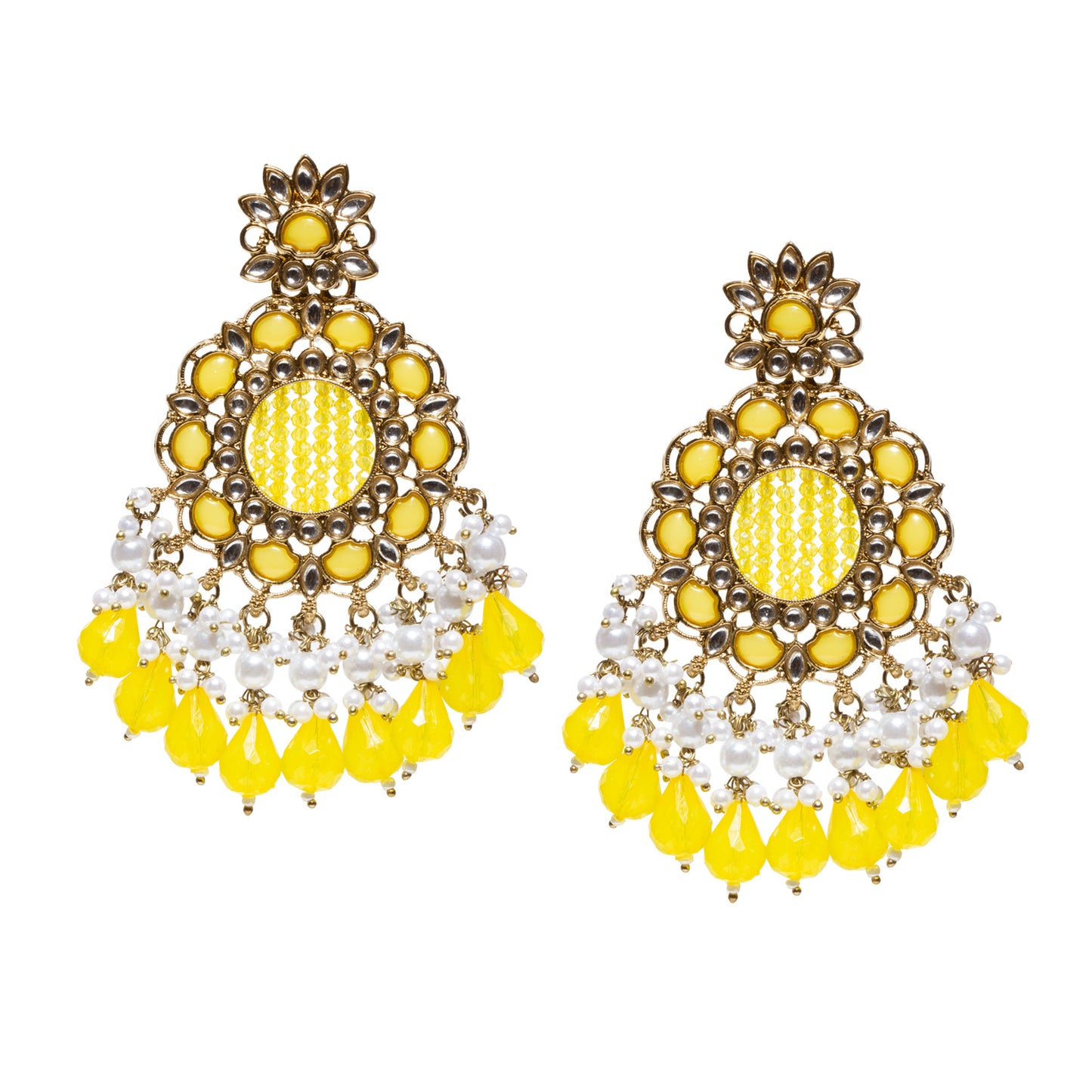 bindhani-antique-mehandi-gold-plated-kundan-white-beads-stone-crystal-pearl-drop-yellow-earring-women