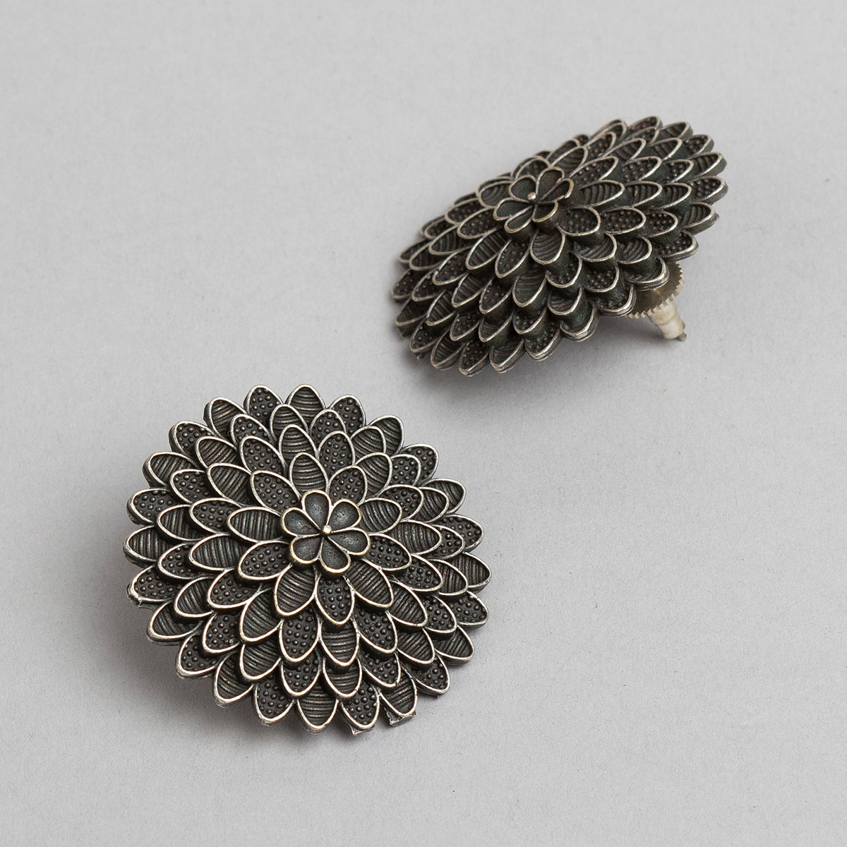 bindhani flower oxidised studs earrings for women girls