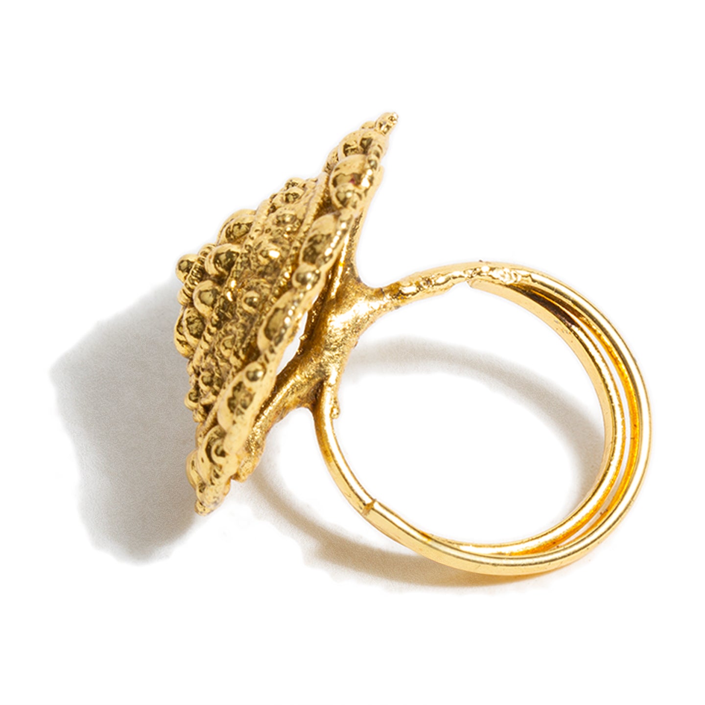 bindhani gold plated adjustable finger ring for women and girls