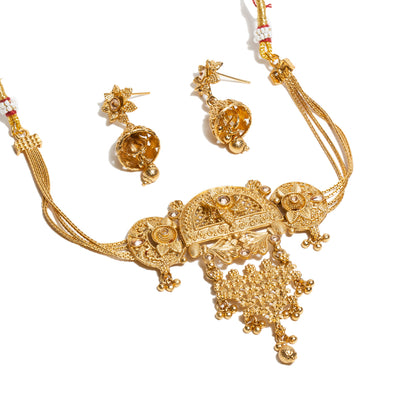 bindhani-gold-plated-golden-south-india-choker-necklace-jhumka-earrings-set-for-women-_-girls