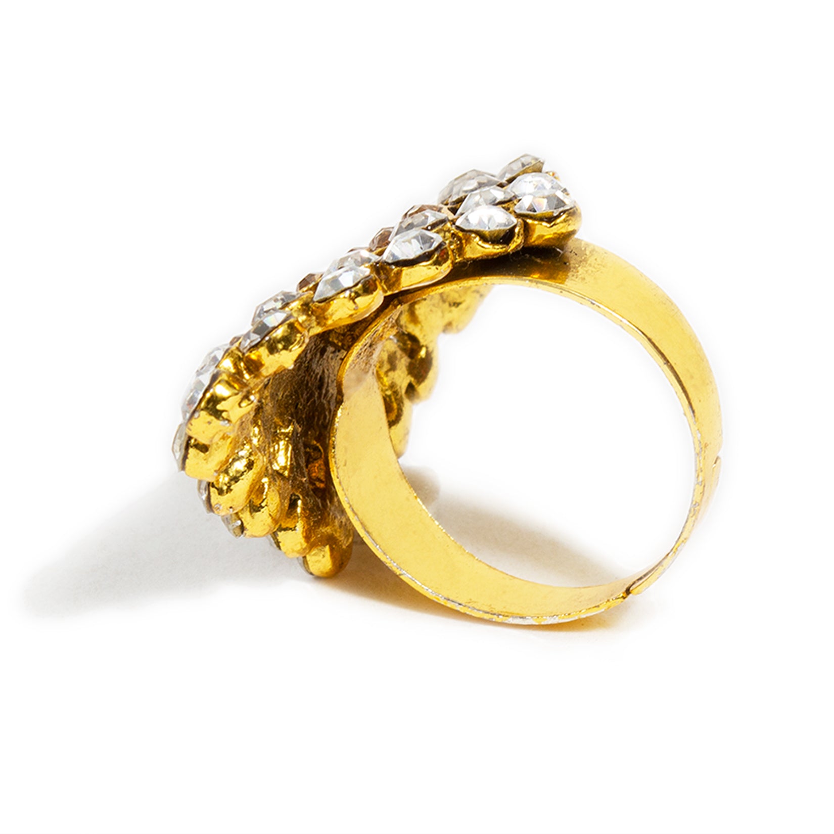 Buy Mominos Fashion Joharkamal Gold-Plated Stone Studded Adjustable Finger  Ring - Design 019 Online at Best Price | Distacart
