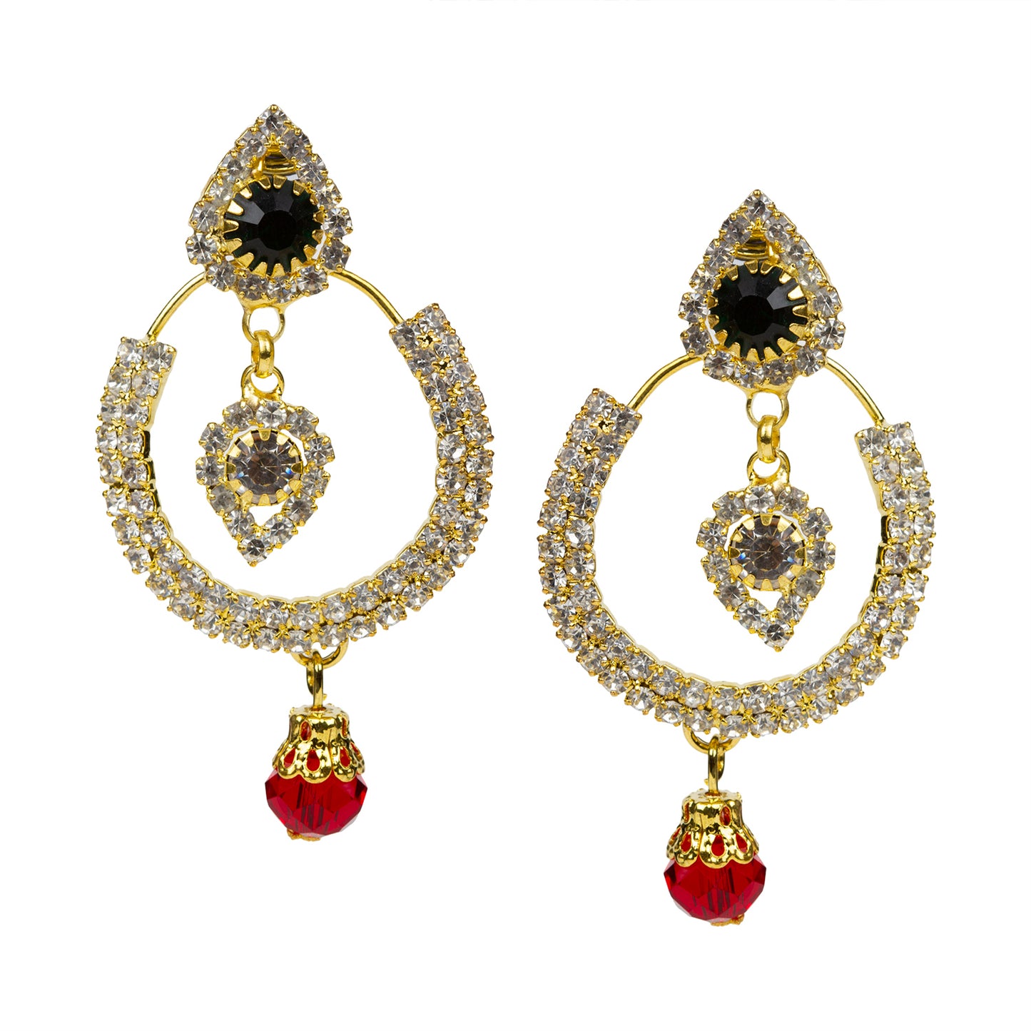 bindhani-gold-plated-green-Maroon-white-stone-dangle-earrings-women