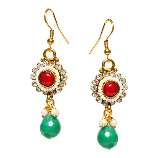 Daily style Green Drop Earrings