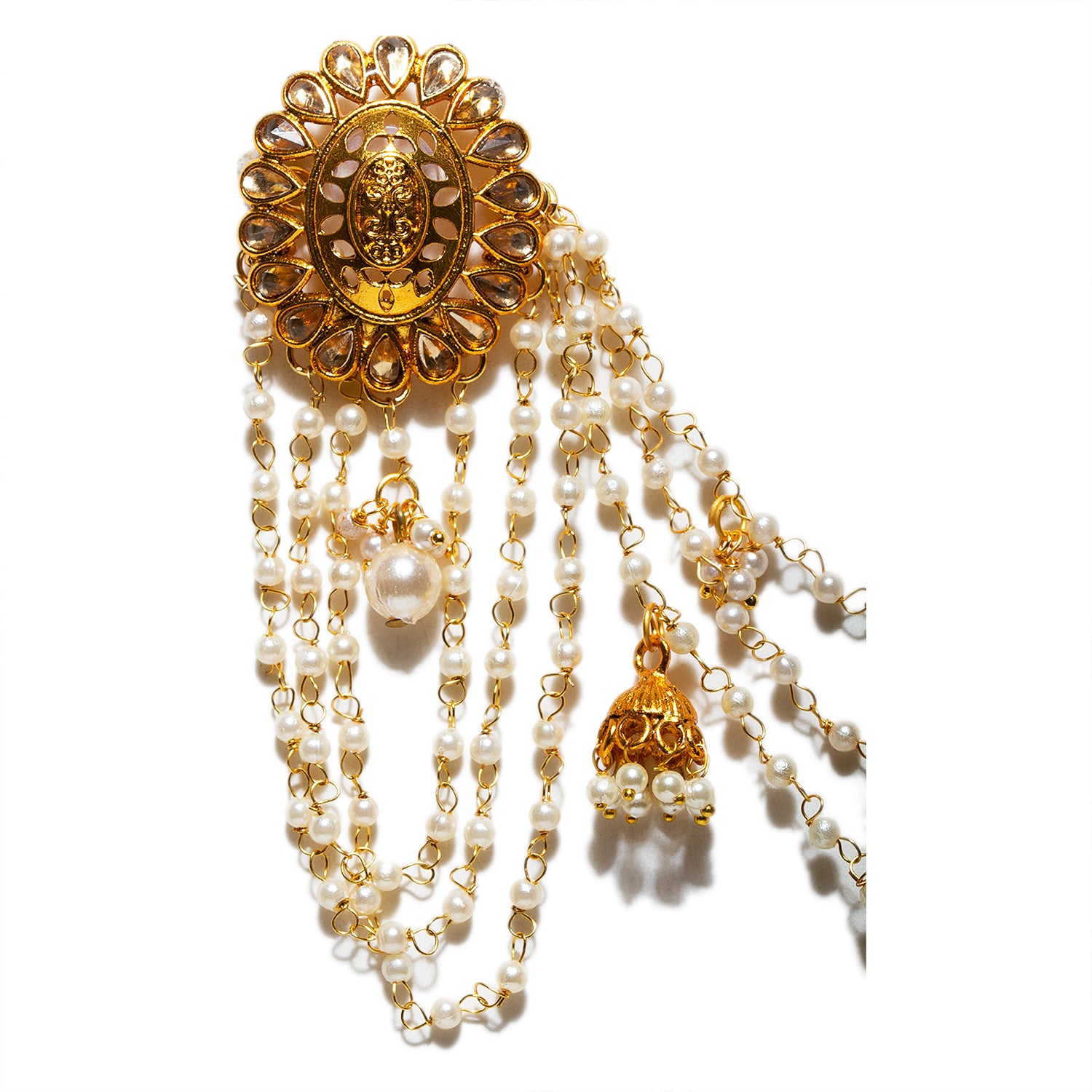 Earrings Bahubali Stylish Pearls Earrings Indian Jewelry Pakistani Jewelry  Jhumka Chain Bollywood Earring - Etsy