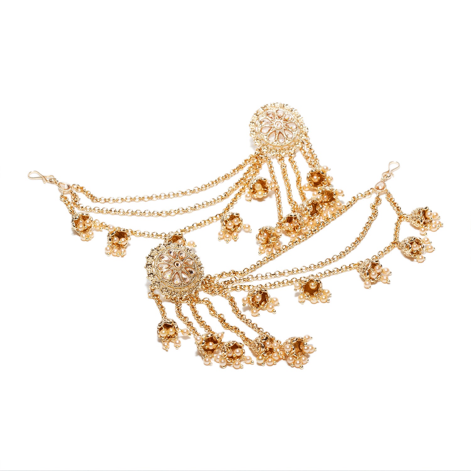 Korean fashion simple and popular long tassel Rhinestone curved Earrin –  urban-trend.co.in