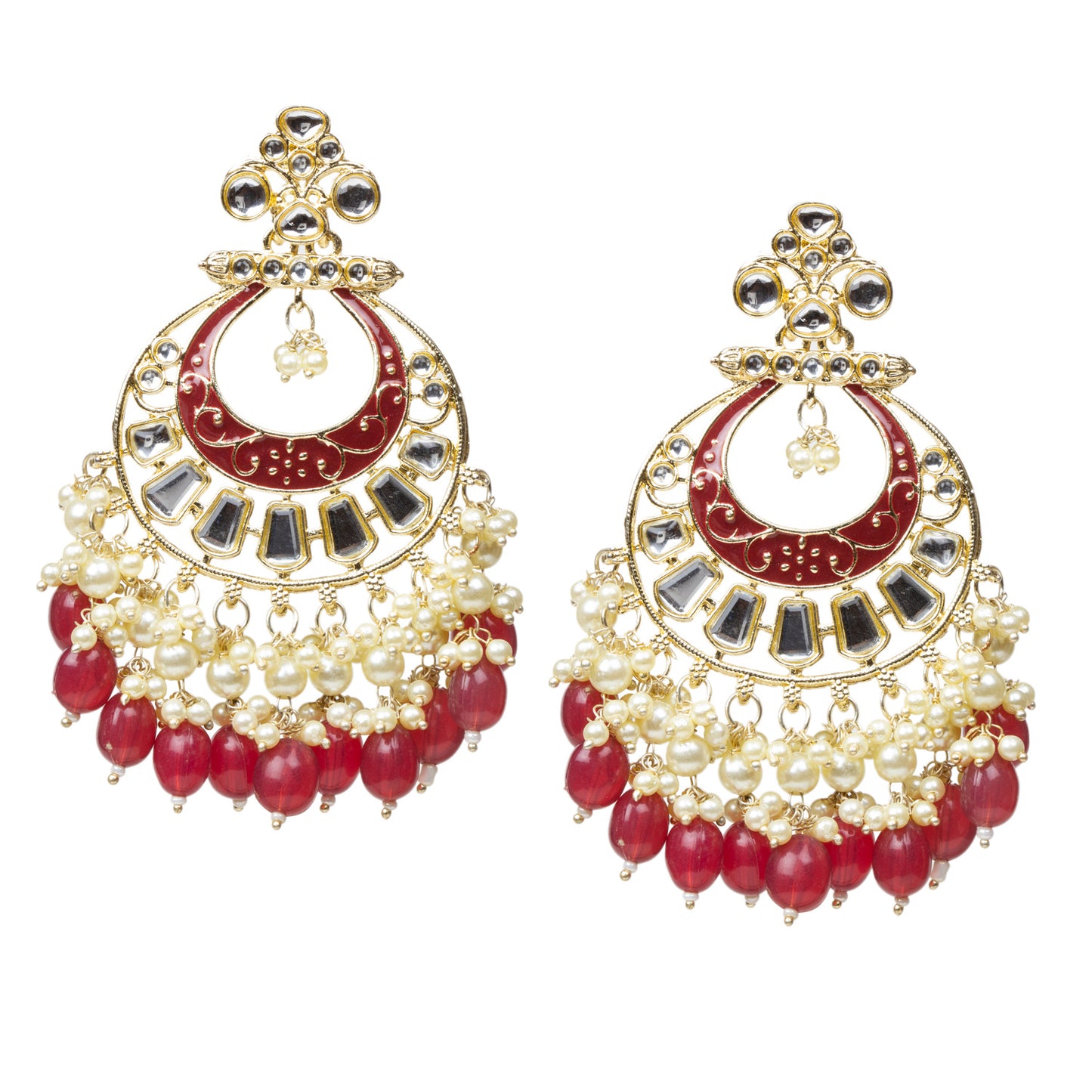 Meenakari Chandbali Earrings