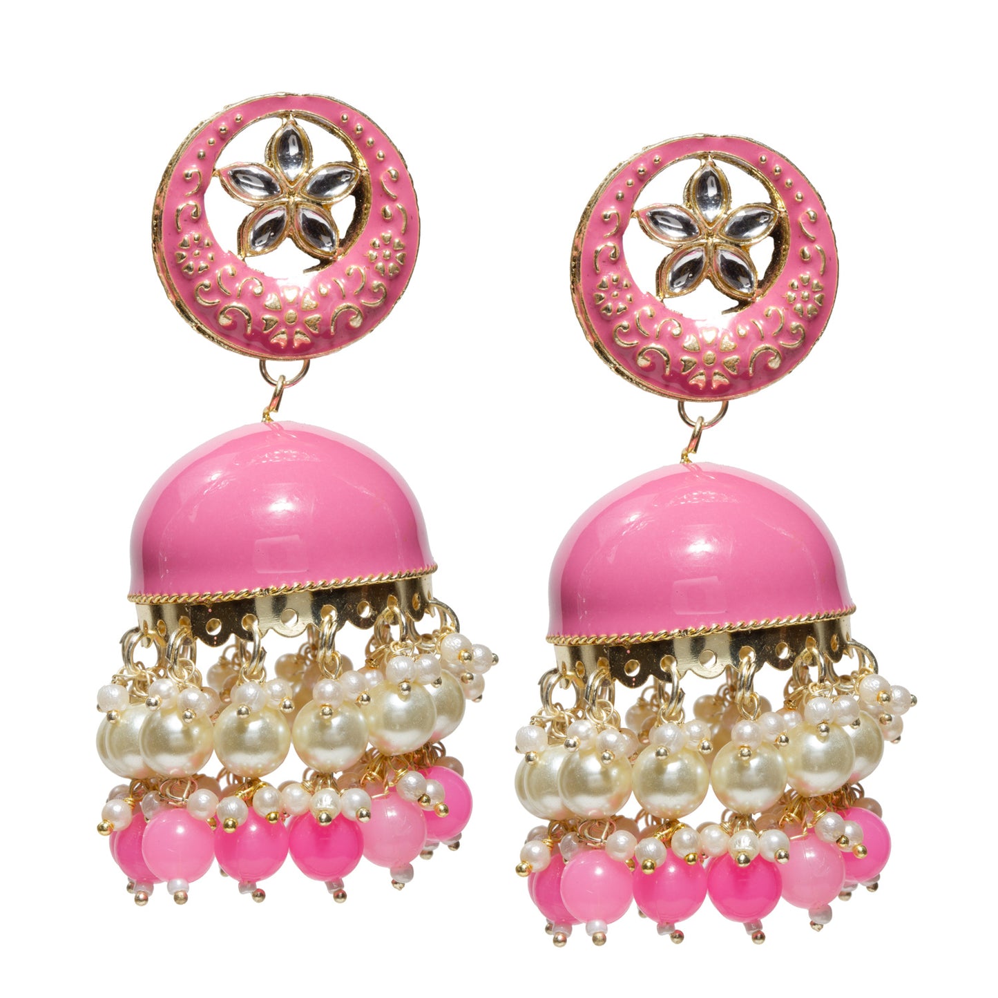 bindhani-gold-plated-kundan-stone-pearl-drop-baby-pink-color-drop-meenakari-big-size-jhumka-earrings-for-women-and-girls
