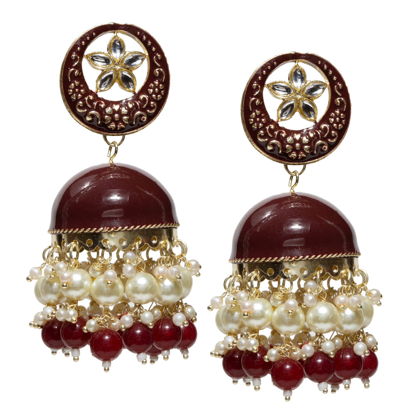 bindhani-gold-plated-kundan-stone-pearl-drop-maroon-color-meenakari-big-size-jhumka-earrings-for-women-and-girls