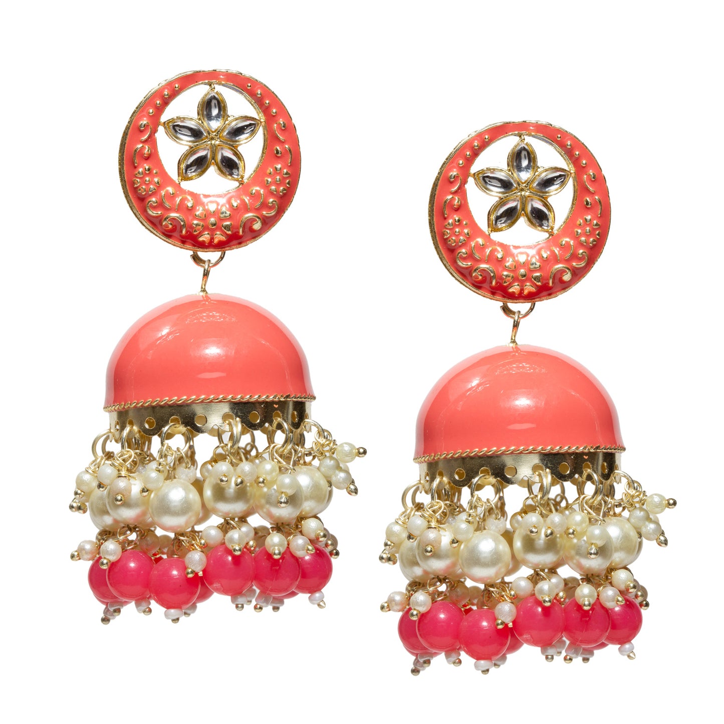 bindhani-gold-plated-kundan-stone-pearl-drop-orange-color-meenakari-big-size-jhumka-earrings-for-women-and-girls