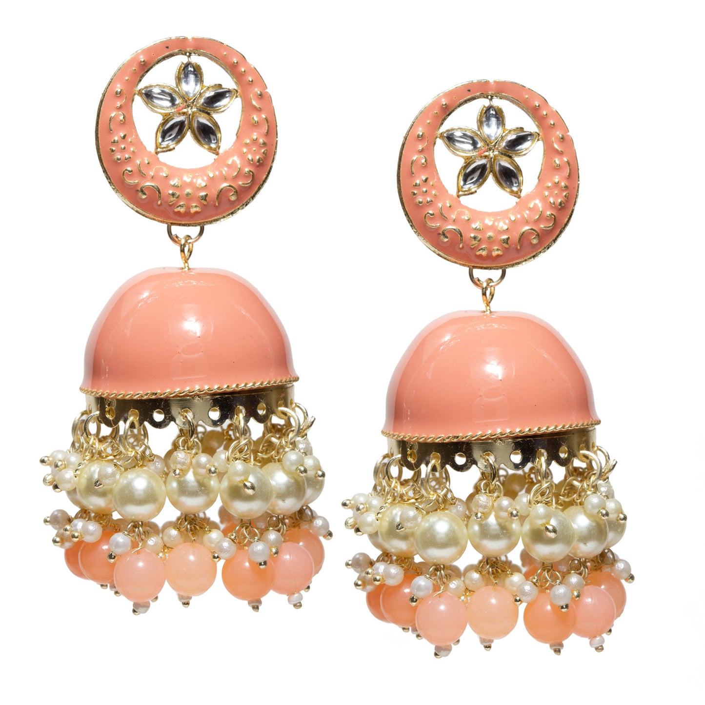bindhani-gold-plated-kundan-stone-pearl-drop-peach-orange-color-meenakari-big-size-jhumka-earrings-for-women-and-girls