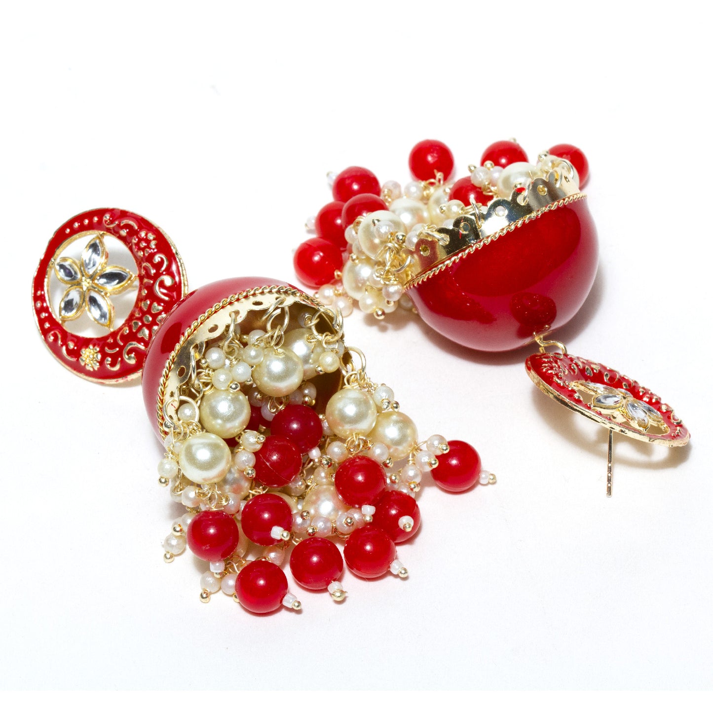 bindhani-gold-plated-kundan-stone-pearl-drop-pearl-drop-red-color-meenakari-big-size-jhumka-earrings-for-women-and-girls