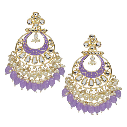 Meenakari Chandbali Earrings