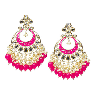 Meenakari Chandbali Earrings