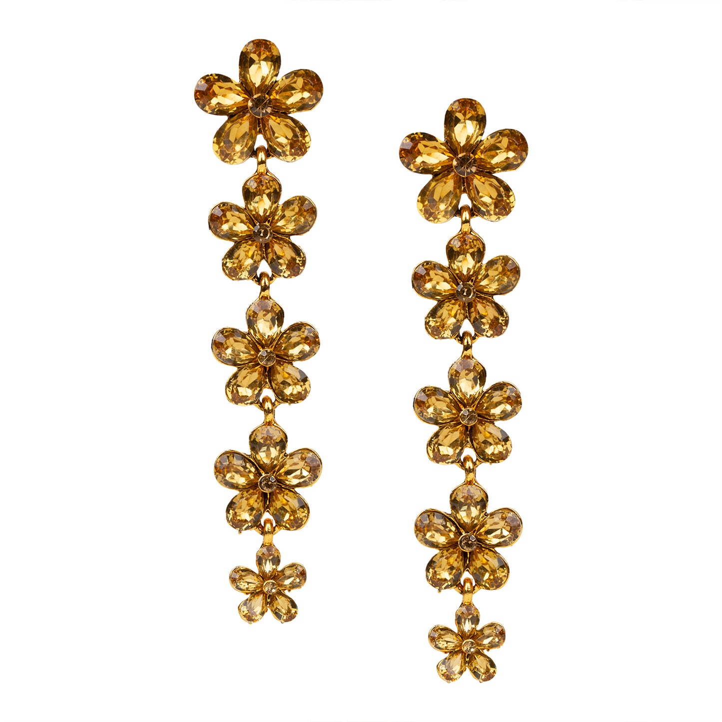 bindhani gold plated long golden stone earrings for women girls