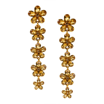 bindhani gold plated long golden stone earrings for women girls