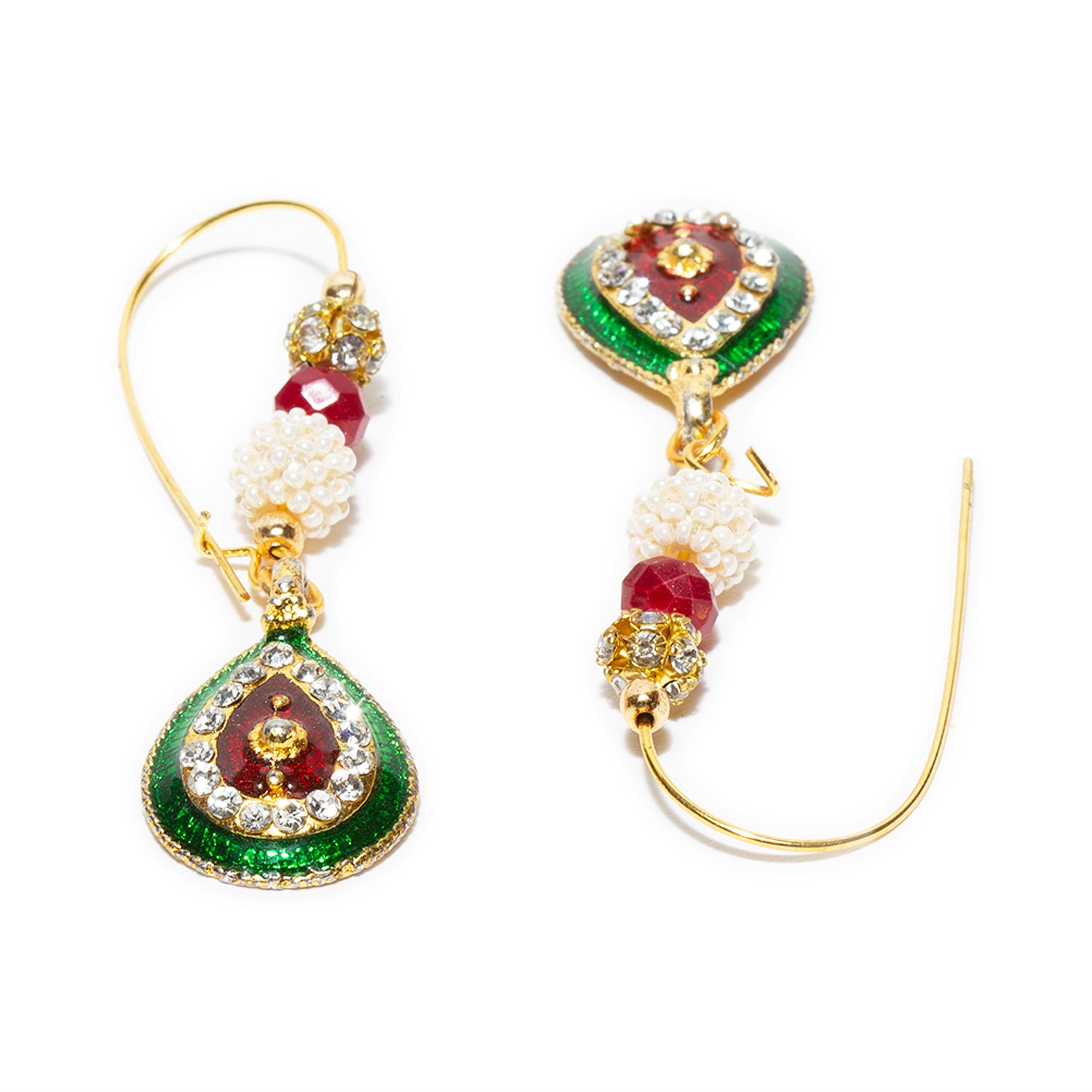 bindhani gold plated meenakari dangler earrings for women and girls