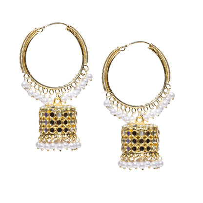 bindhani-gold-plated-mirror-stone-white-pearls-hoop-jhumka-earrings-for-women-and-girls