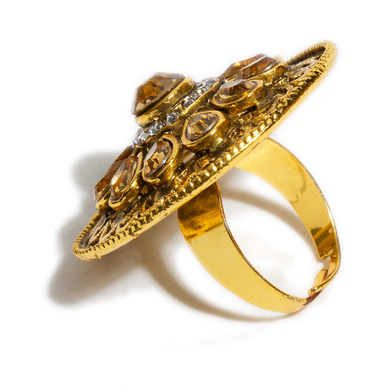 SHUBHA. Stunning gold plated ring. – Shamaya Silver Online