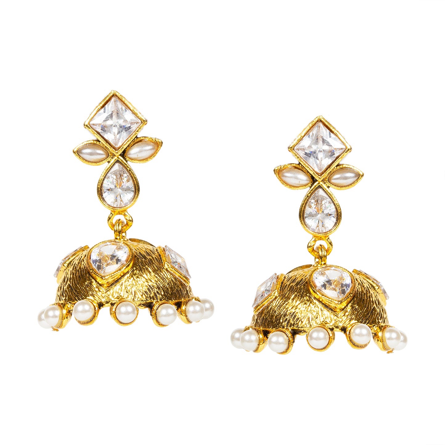 bindhani gold plated jhumka earrings for women and  girls