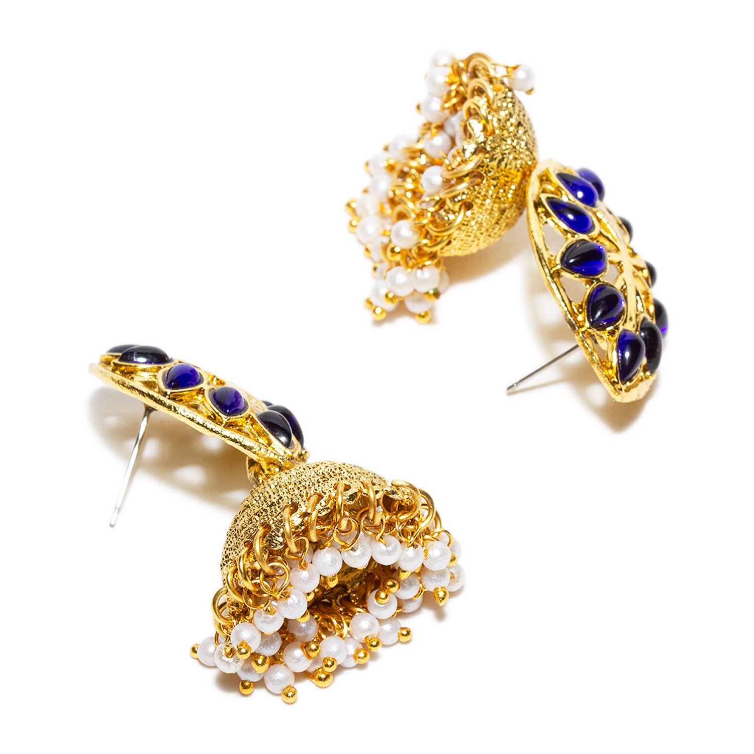 Flipkart.com - Buy Orbis Long and Big Earrings Jhumka-Gold Beads Alloy  Jhumki Earring Online at Best Prices in India