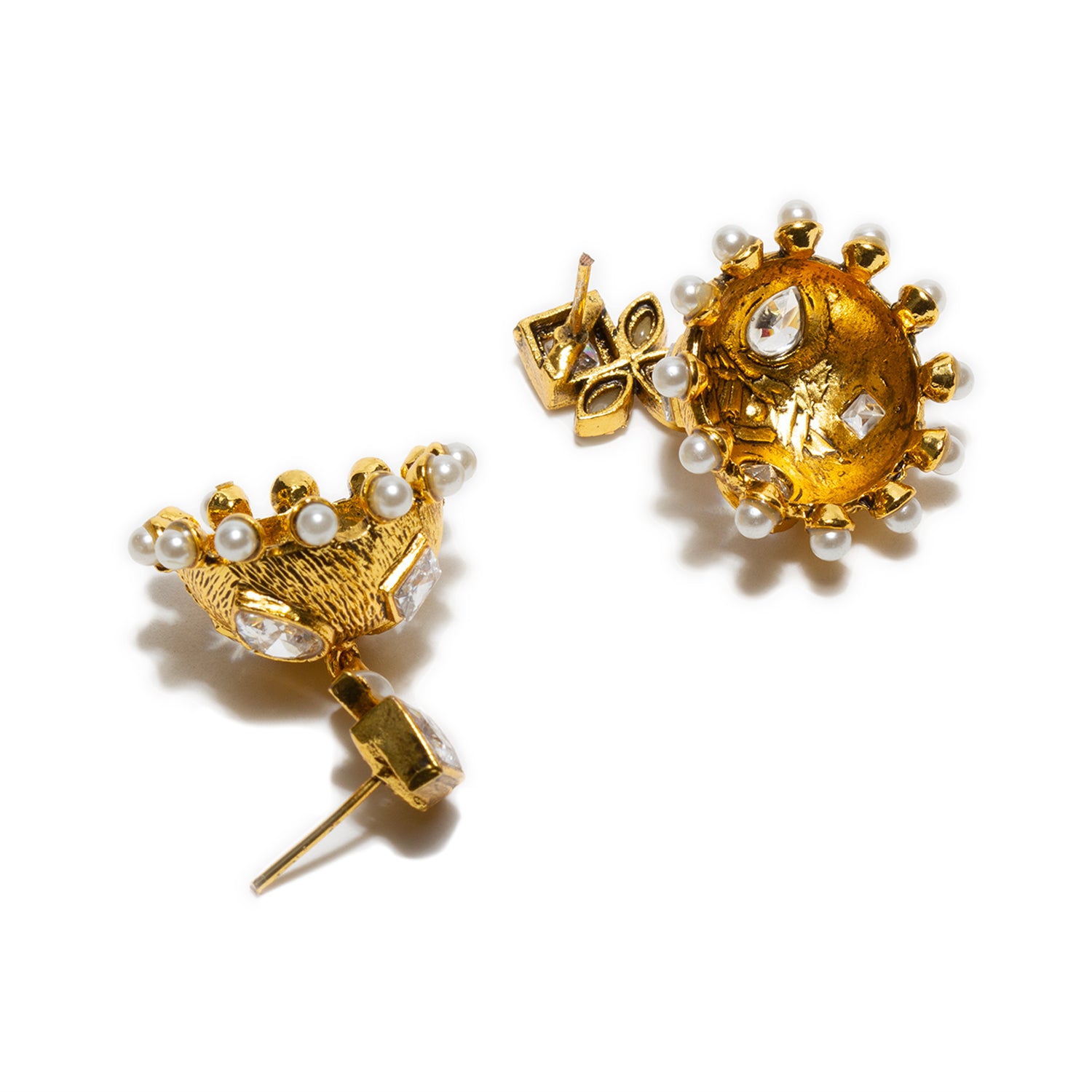 bindhani gold plated jhumka earrings for women and  girls