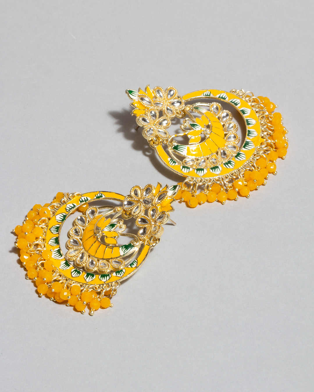 bindhani-gold-plated-yellow-beads-kundan-stone-meeanakari-chandball-earrings-women