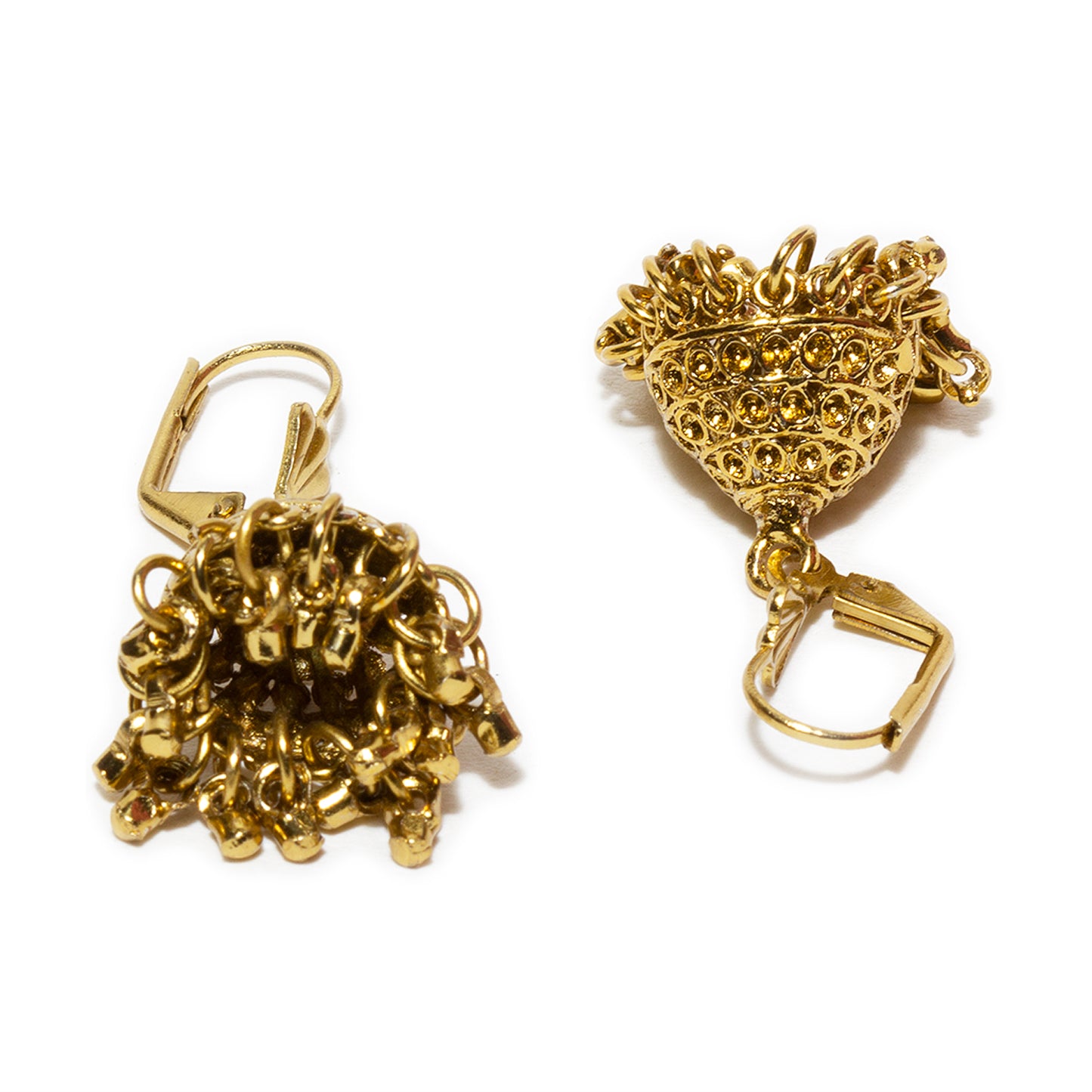 bindhani golden small jhumki earrings for women and teenage gilrs