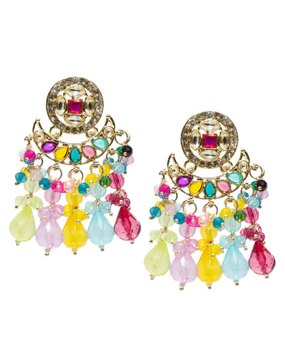 Kundan Stone Chandbali Earrings