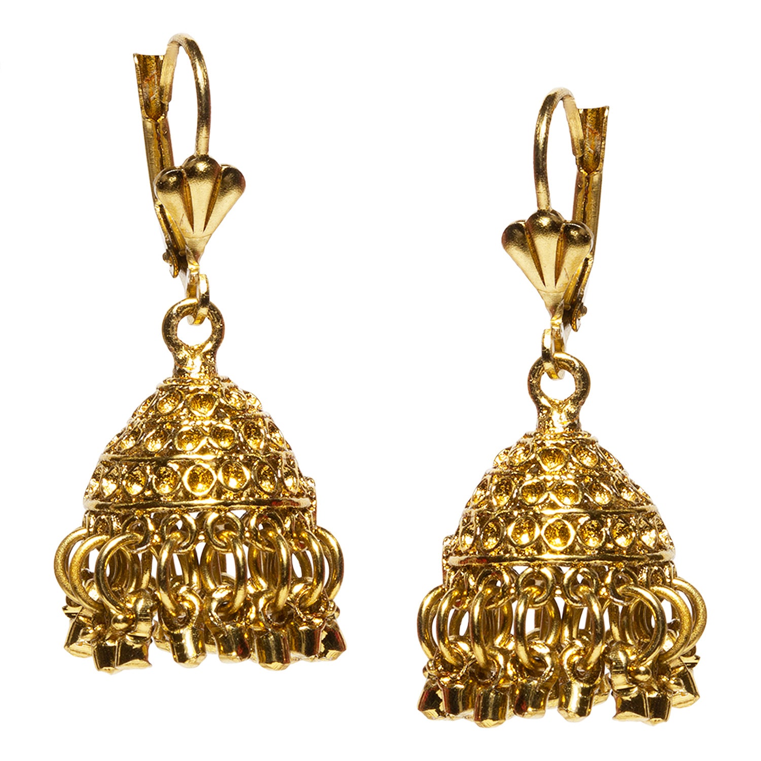 bindhani golden small jhumki earrings for women and teenage gilrs